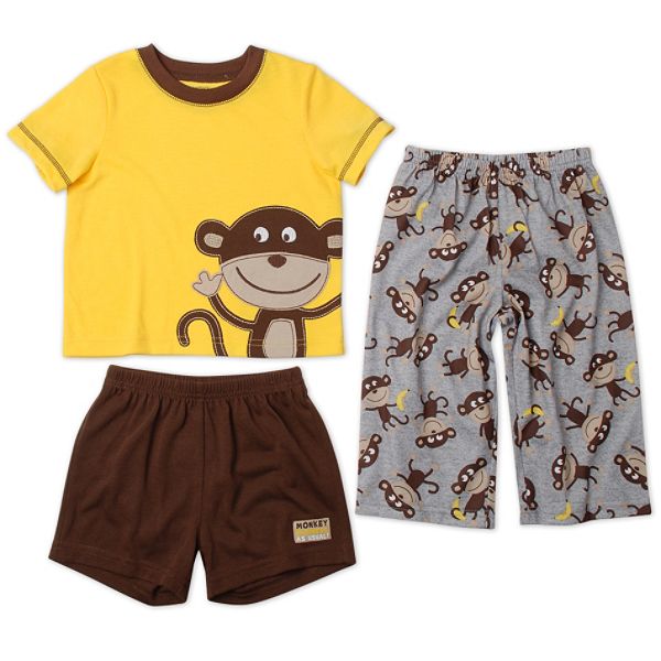 Carter's Infant Boy's Monkey 3-piece Pajamas
