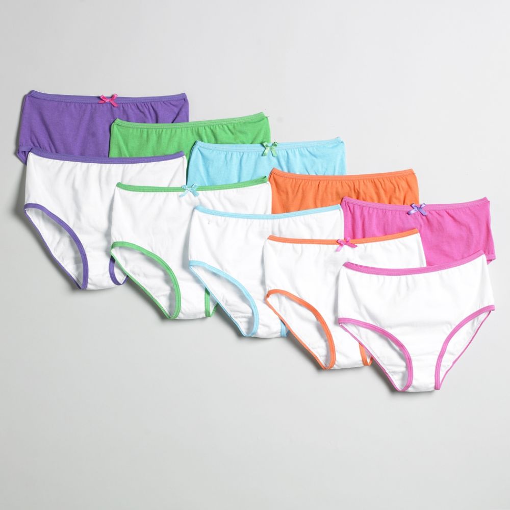 Joe Boxer Girl's 6-16 10 Pack Solid Briefs