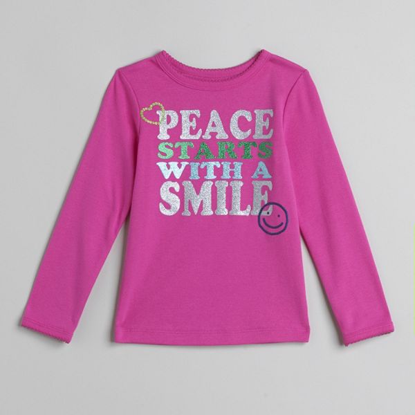 Carters Toddler Girls Peace Graphic Tee