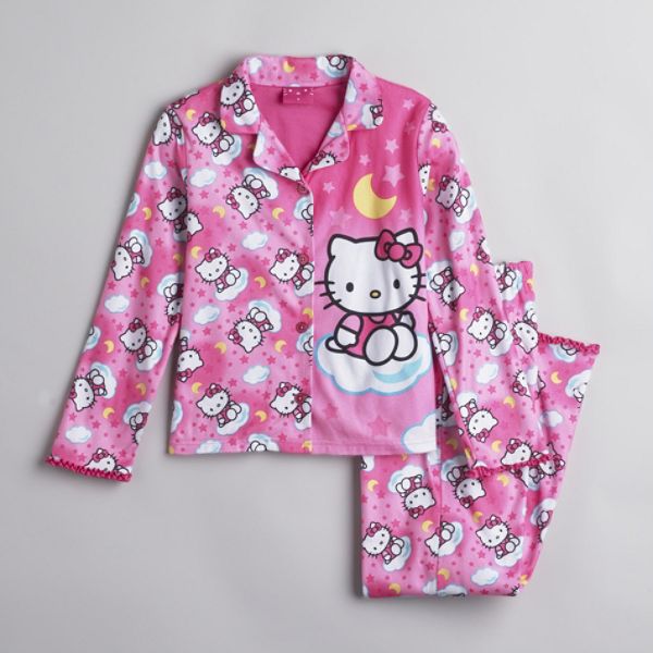 Hello Kitty Girl's 4-10 Coat Pajamas