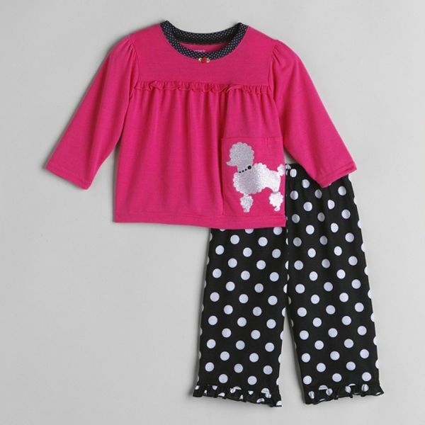 Carter's Infant Girl's Poodle Print Pajamas