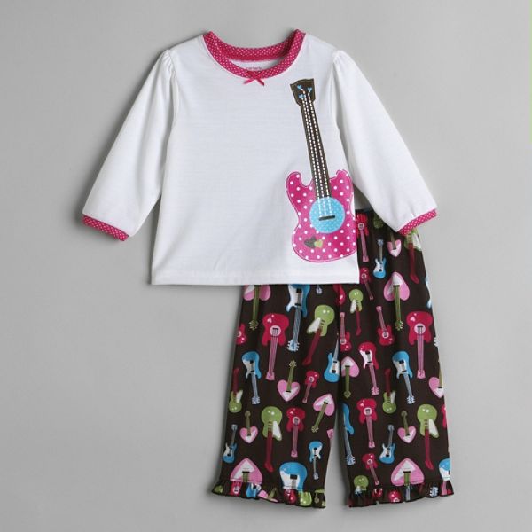 Carter's Infant Girl's Guitar Print Pajamas