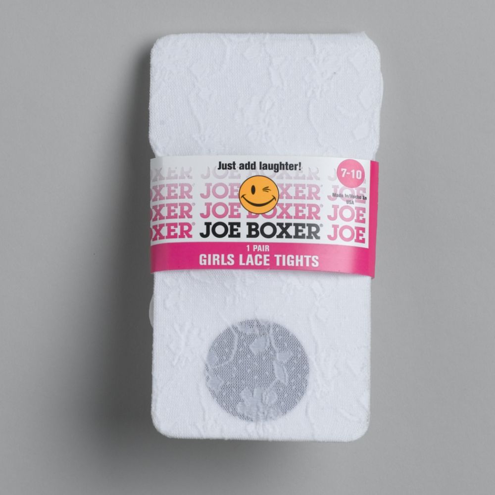 Joe Boxer Girl's 4-14 Lace Tights - White at Sears.com