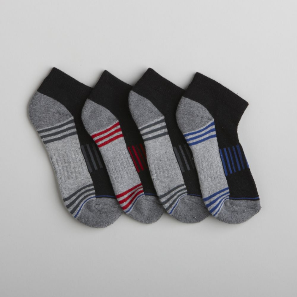 Joe Boxer Boy's 6-11 Four-Pair Checkerboard No Show Socks - Gray at Sears.com