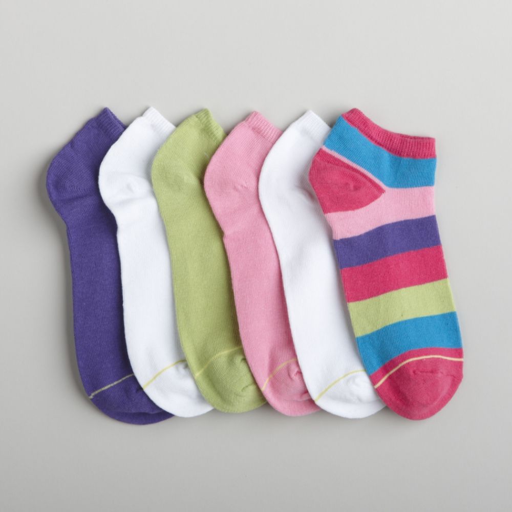 Joe Boxer Girl's 6-11 Six-Pair Assorted No-Show Socks at Sears.com
