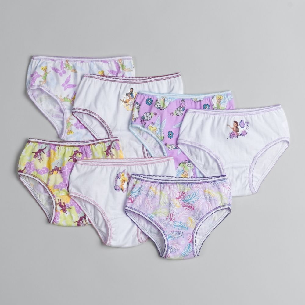 Disney Girl's 4-16 Fairies 7 Pack Panties
