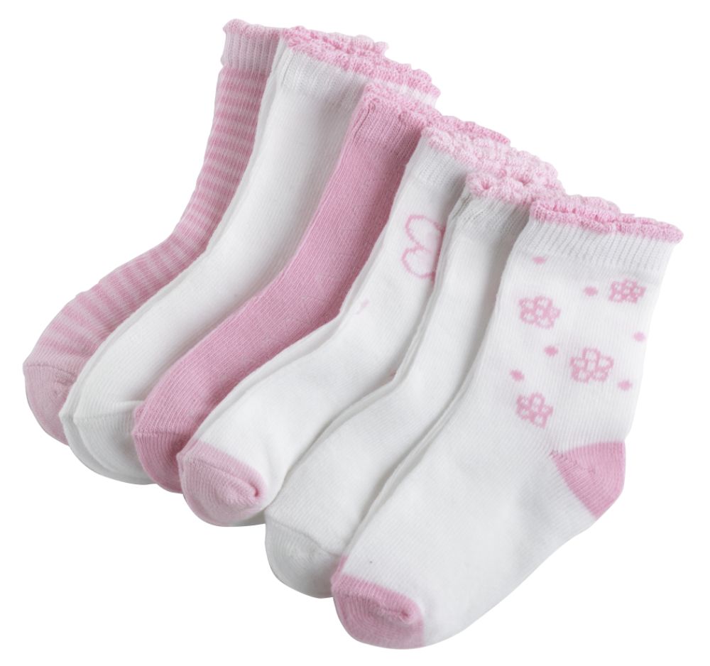 Little Wonders Girl Multi Design Socks 6 Pack at Sears.com