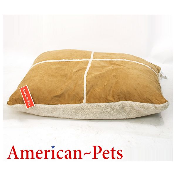 American Pets Large Suede And Berber Cross Hatch Pattern Dog Pet Bed SBXB-Suede