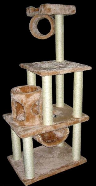 Majestic Pet Products 62" Kitty Cat Furniture Scratcher Sisal Scratching post Condo House Tree at Kmart.com