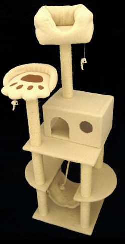 Majestic Pet Products 76" Kitty Cat Furniture Scratcher Sisal Scratching post Condo House Tree