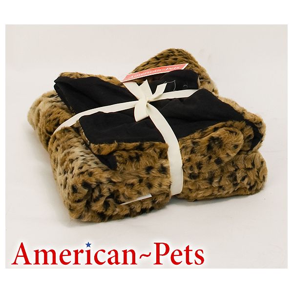 American Pets Tan And Black Cheetah Animal Print Throw 50" X 60" APT-C tan/black