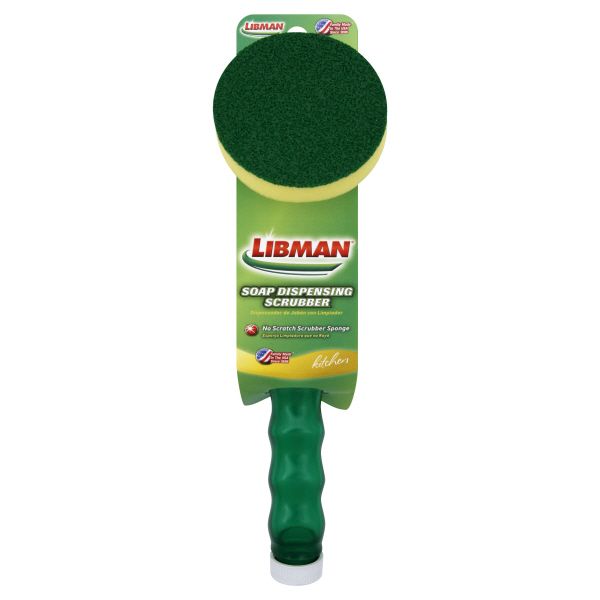 Libman Scrubber, Soap Dispensing, 1 scrubber