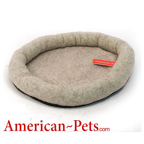 American Pets 22" Oval Donut Bed - Color Oatmeal 22 DDB Oatmeal