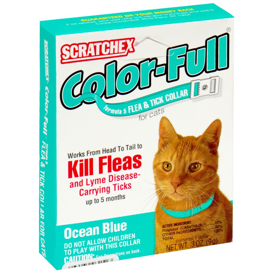Farnam Products Color-Full Flea & Tick Collar for Cats, Formula 5, Ocean Blue, 3 oz (9 g) at Kmart.com