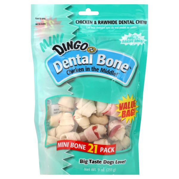 United Pet Group (Dingo Brand) Dingo Dental Bone, Mini, Value Bag!, 21 bones [9 oz (255 g)] at Kmart.com