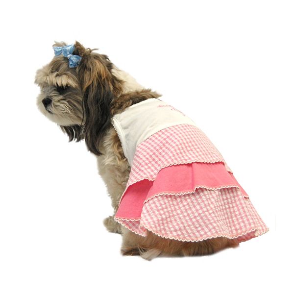 Anima Pink Plaid Dress - Xx-small AN10805-2XS-Pink
