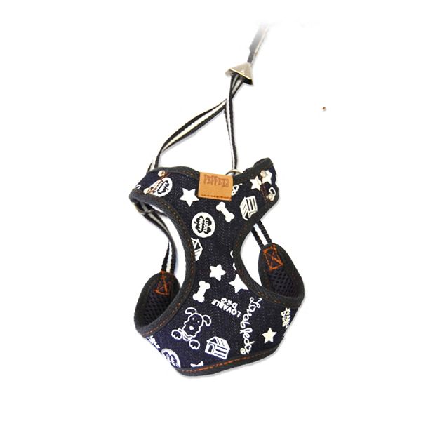 Anima Screen Printed Denim Harness AN10112-L-BK