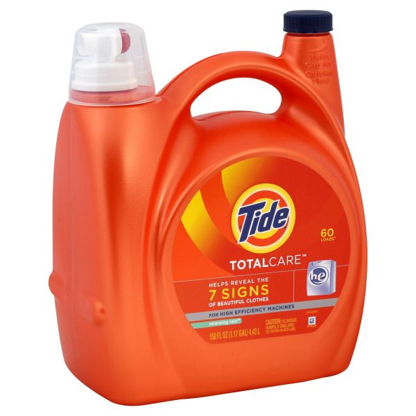 Tide HE Total Care Detergent, Renewing Rain, 150 fl oz (1.17 gl) 4.43 lt