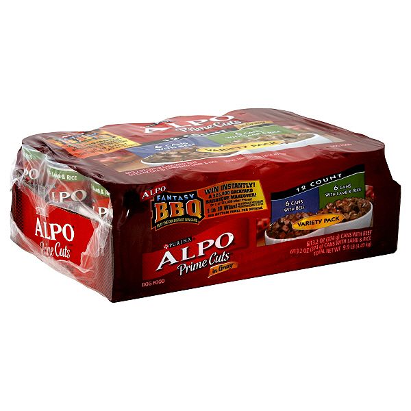 Alpo Prime Cuts Dog Food, In Gravy, With Beef, With Lamb & Rice, 12 - 12555