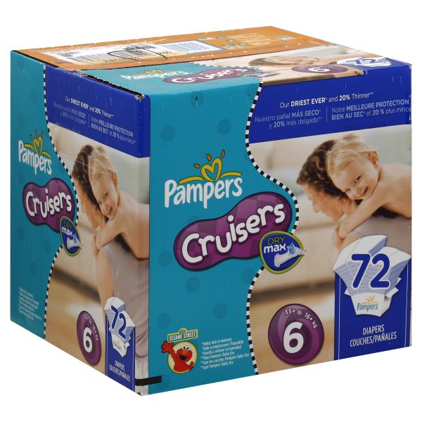 Pampers Cruisers Diapers, Size 6 (35+ lb), Sesame Street, 72 pampers at Sears.com