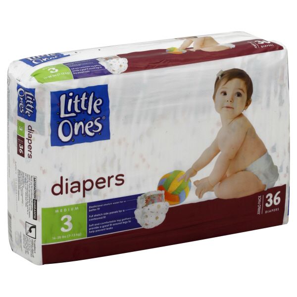 Little Ones Diapers, Size 3 (6-28 lb), Jumbo Pack, 36 diapers at Sears.com