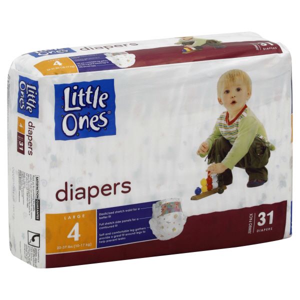Little Ones Diapers, Size 4 (22-37 lb), Jumbo Pack, 31 diapers at Sears.com