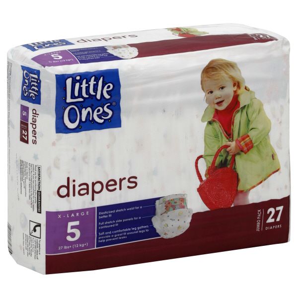 Little Ones Diapers, Size 5 (27+ lb), Jumbo Pack, 27 diapers at Sears.com
