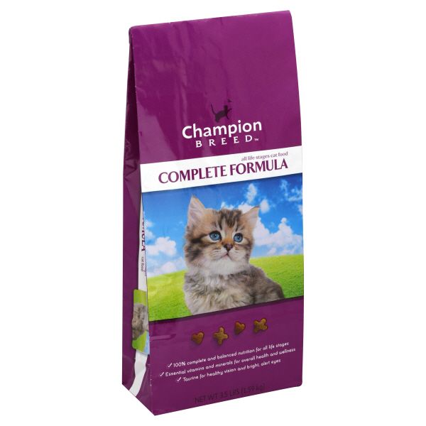 Champion Breed Cat Food, All Life Stages, Complete Formula, 3.5 lb (1.59 kg) at Kmart.com