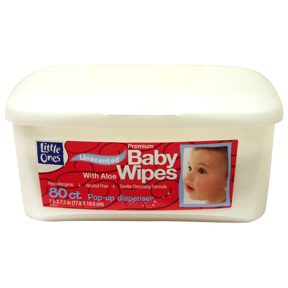 Little Ones Premium Unscented Baby Wipes in