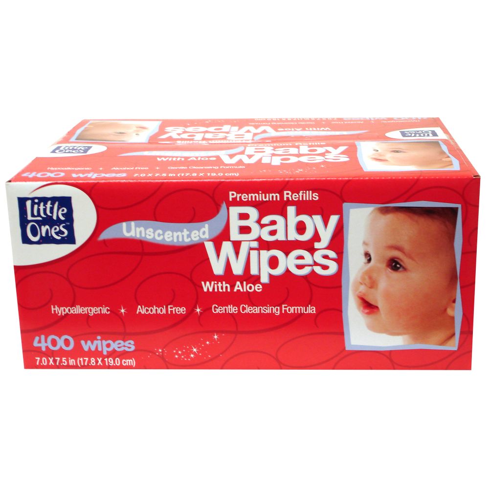 Little Ones Premium Unscented Baby Wipes Refill - 400 Count