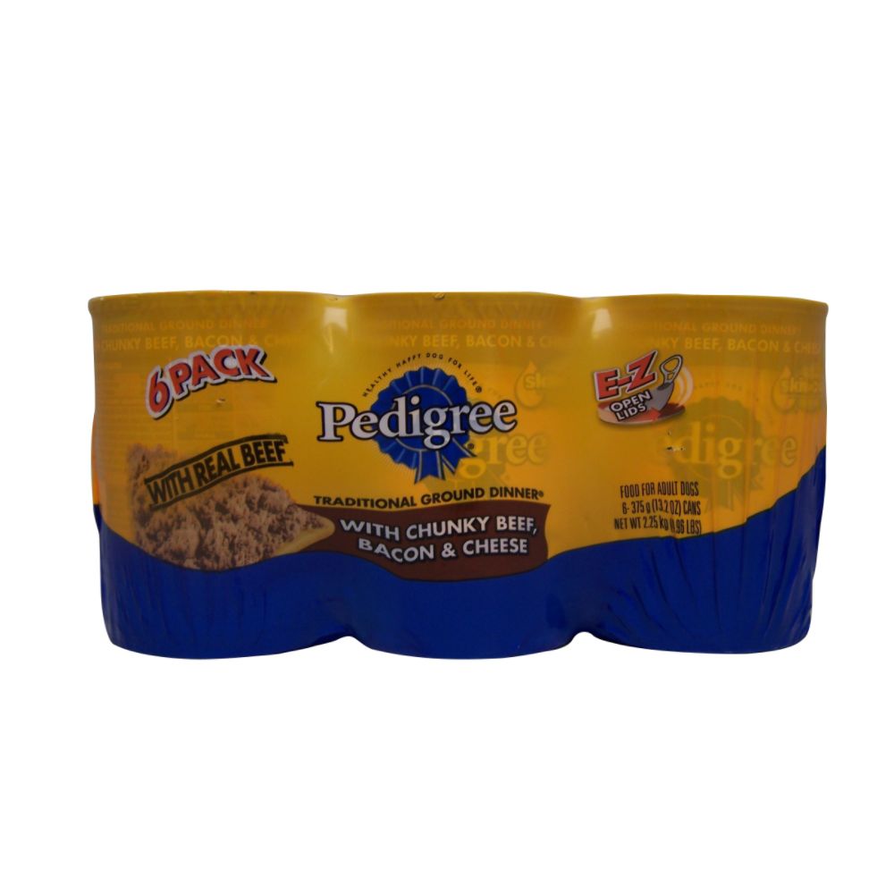 Pedigree Chunky Beef Bacon and Cheese Moist Dog Food - 6 13.2 Ounce Packages at Kmart.com