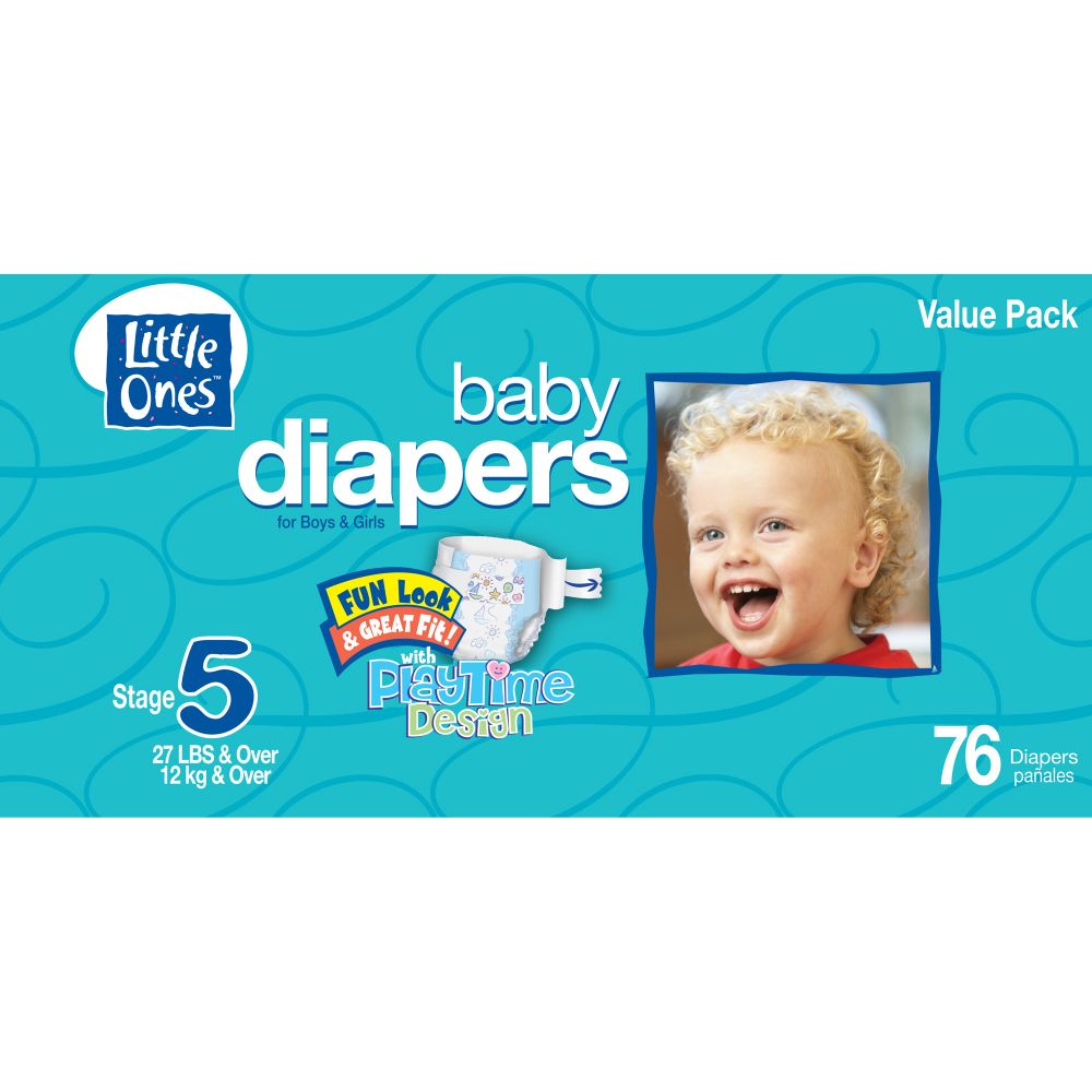 Little Ones Stage 5 Club Box Diapers - 76 Count