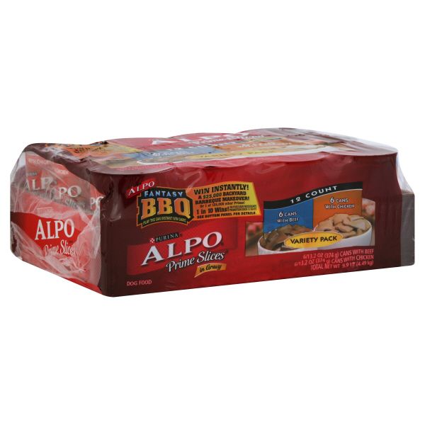 Alpo Prime Slices Dog Food, In Gravy, Variety Pack, 12 - 13.2 oz (374 g) cans [9.9 lb (4.49 kg)] at Kmart.com