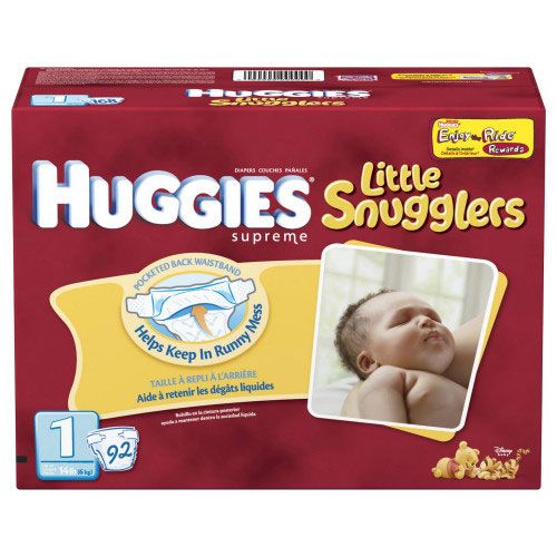 Huggies Supreme Size 1 Diapers 92 Count Big Pack