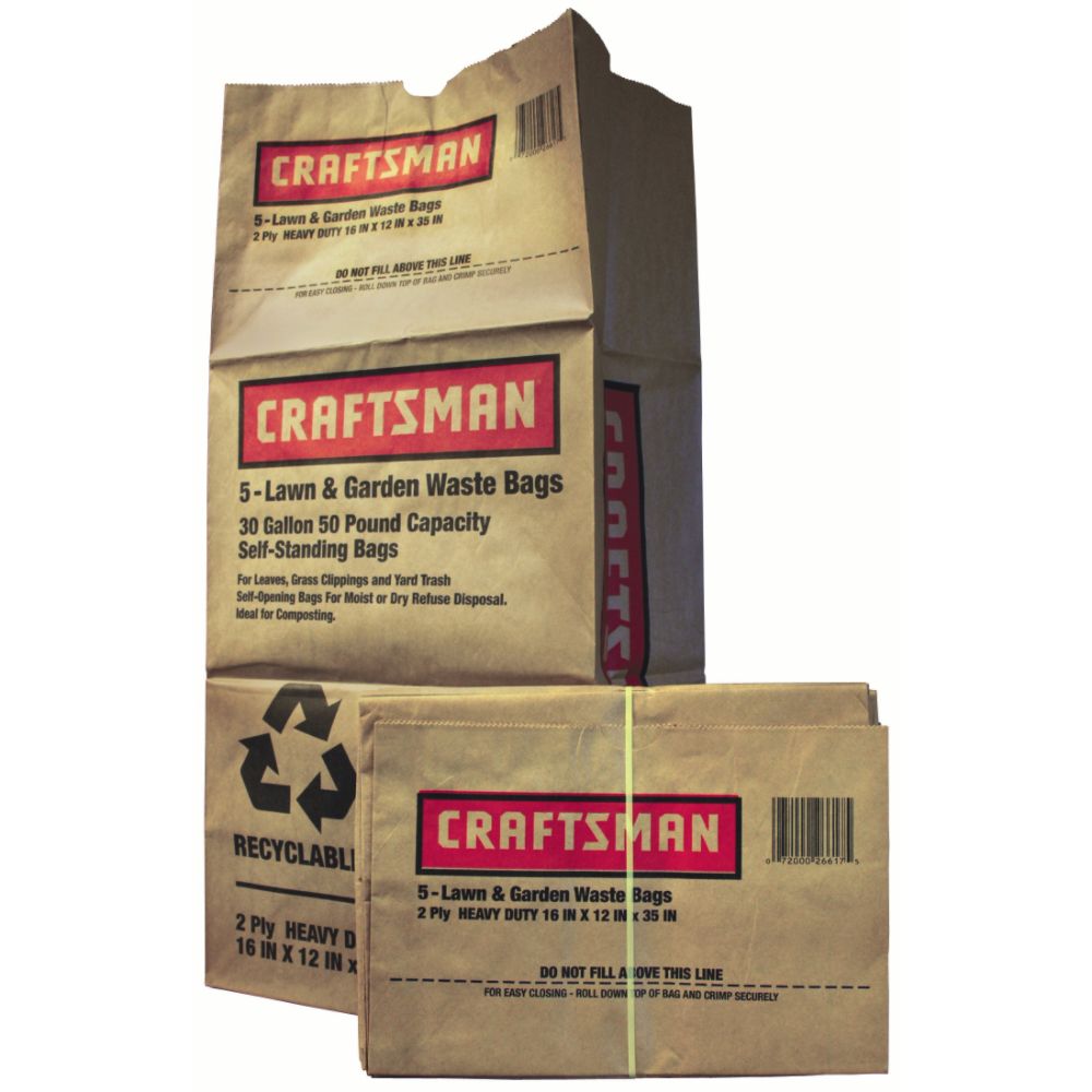 30 Gallon Lawn & Garden Waste Bags 5 Count