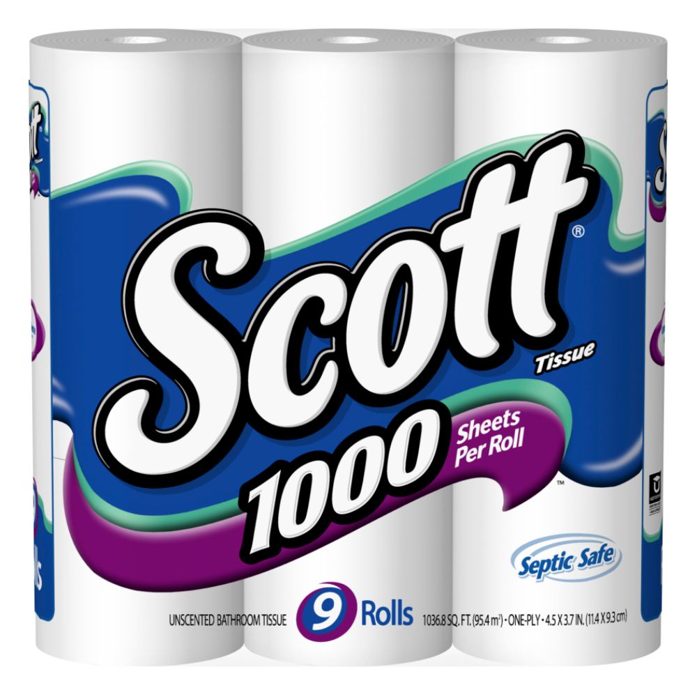 Scott Toilet Tissue 1-Ply 1000 Count 9 Pack