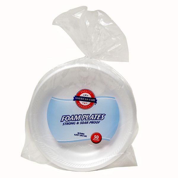 American Fare Foam 50 Count 8.78 Inch Plate 84296311