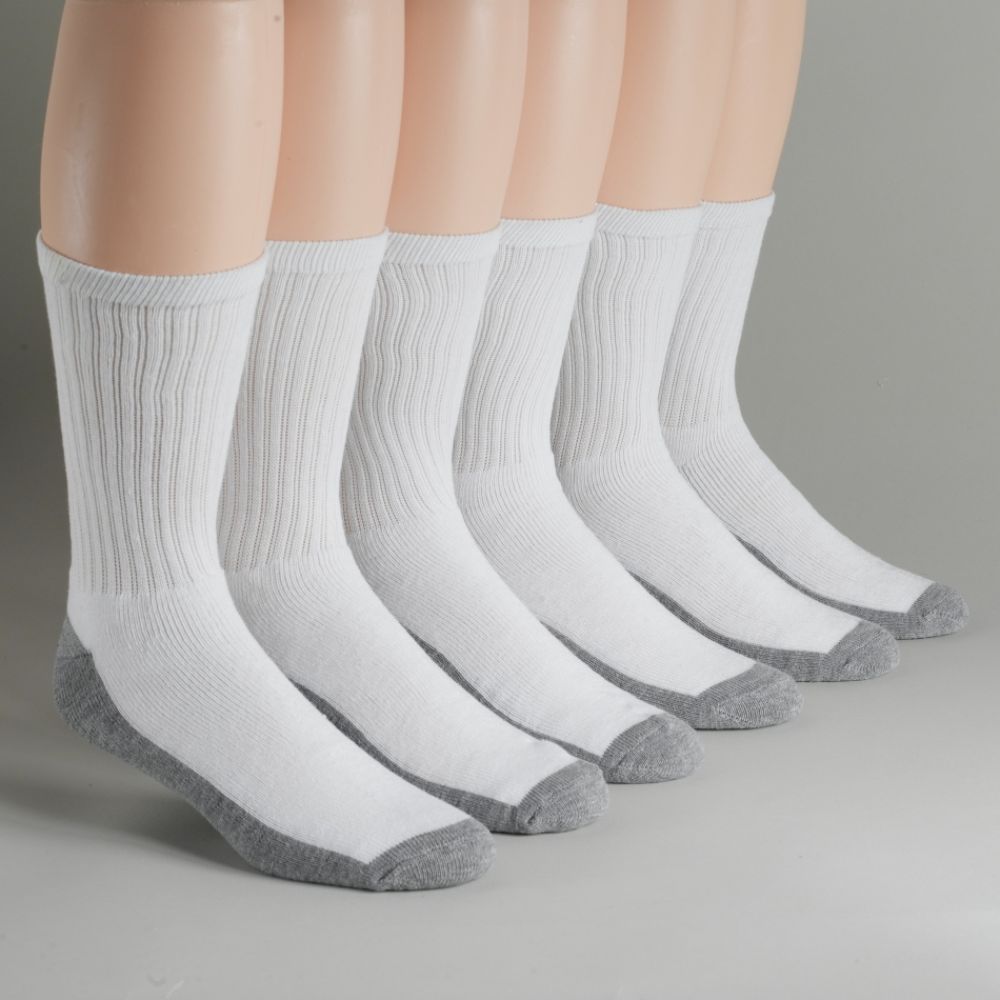 Athletech Men's Performance Sport Crew Socks - 6 Pair