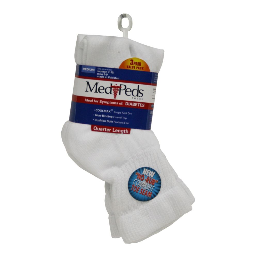 MediPeds 3 Pair Diabetic Quarter Length Socks at Sears.com