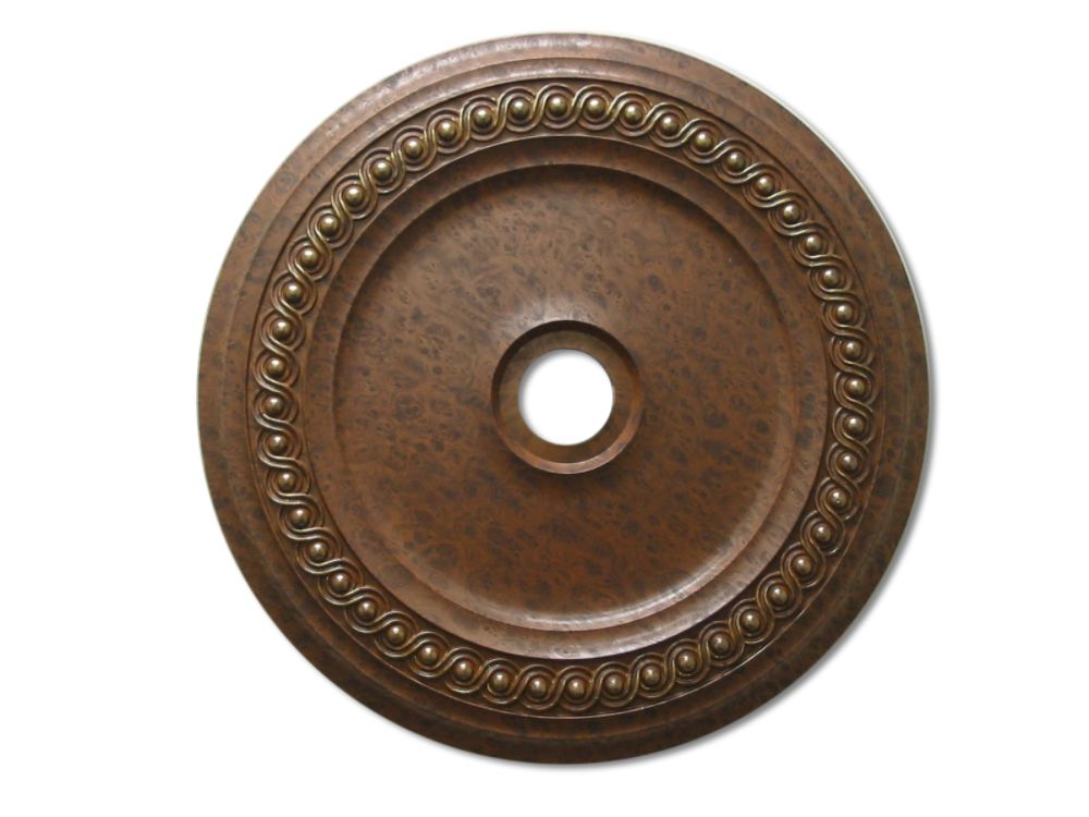 Rondel Finished Medallion 31in. diameter - Gilded Mahogany