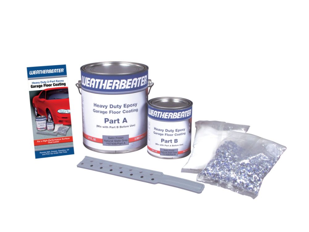 Weatherbeater Epoxy Garage Floor Coating - Natural Slate Gray