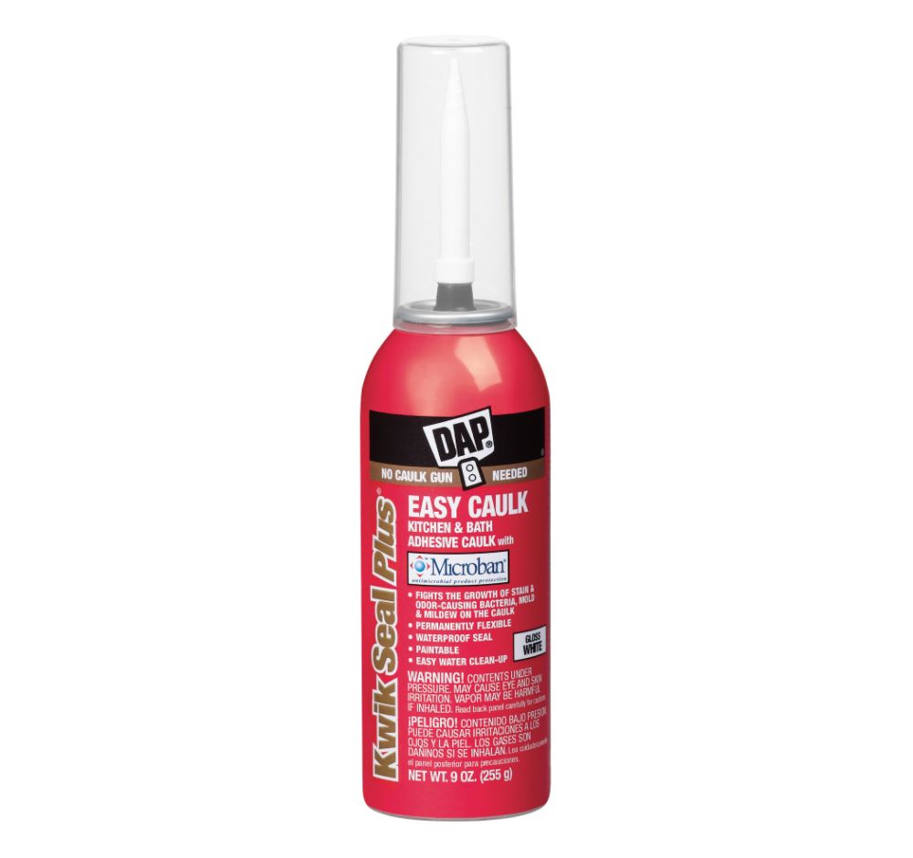 Dap&nbsp; KWIK SEAL PLUS&reg; Easy Caulk with MICROBAN&reg;, White - 9 fl. oz.