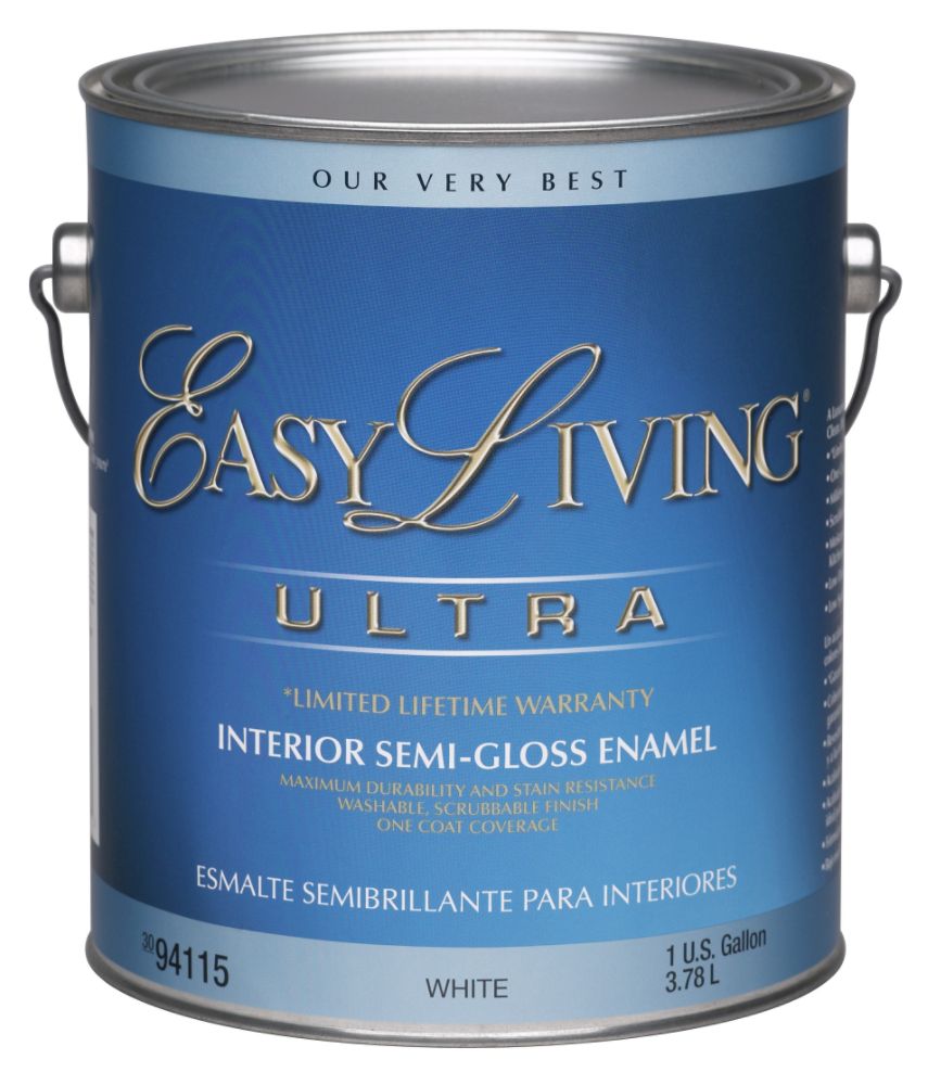 Easy Living Ultra Latex Interior Semi-Gloss Paint, 1 Gal.