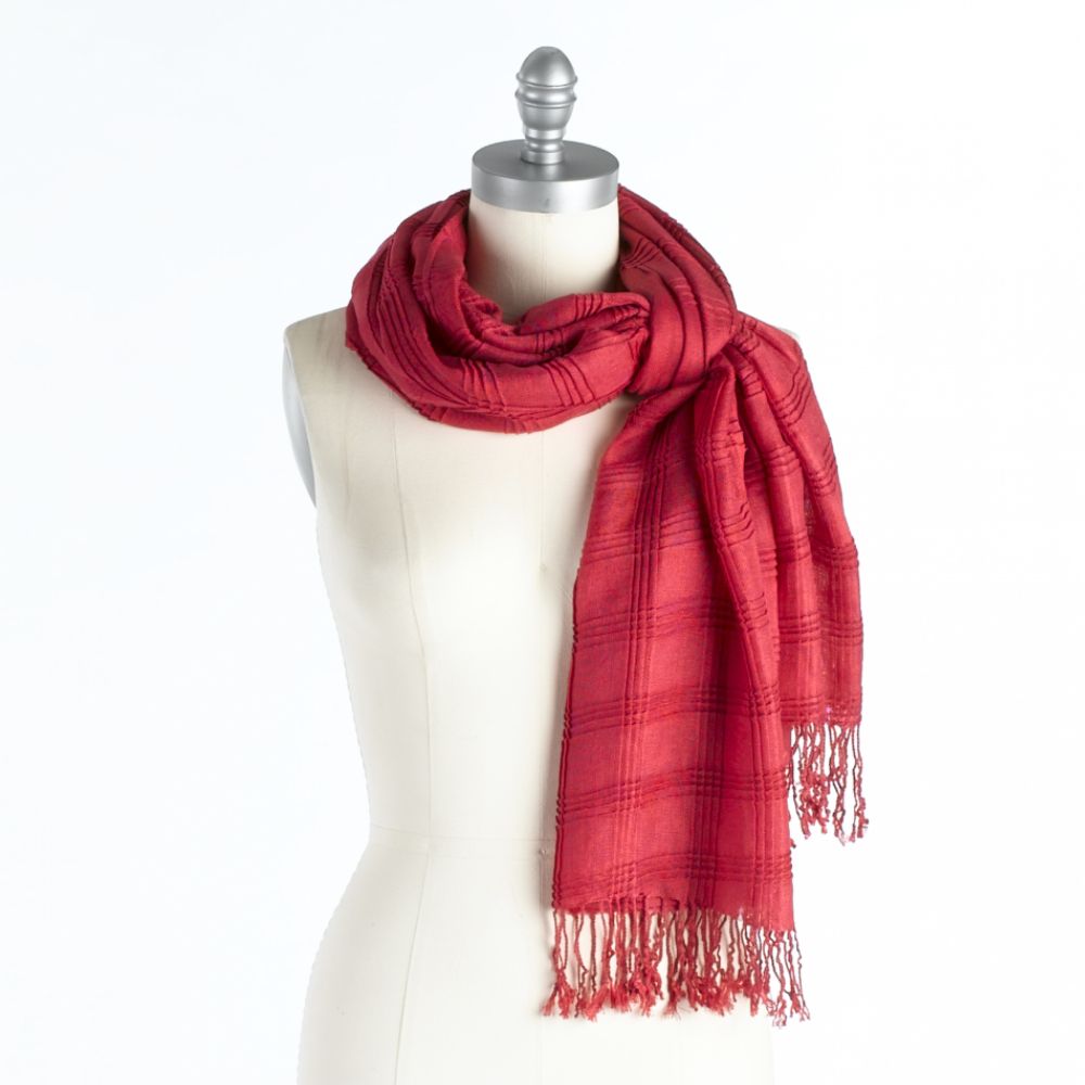 Route 66 Solid Color Cross Pleated Wrap