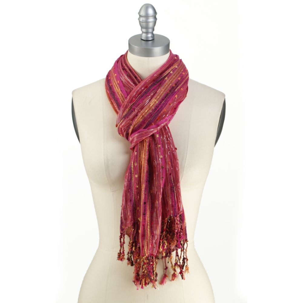 Route 66 Multiple Yarn Knit Oblong Scarf
