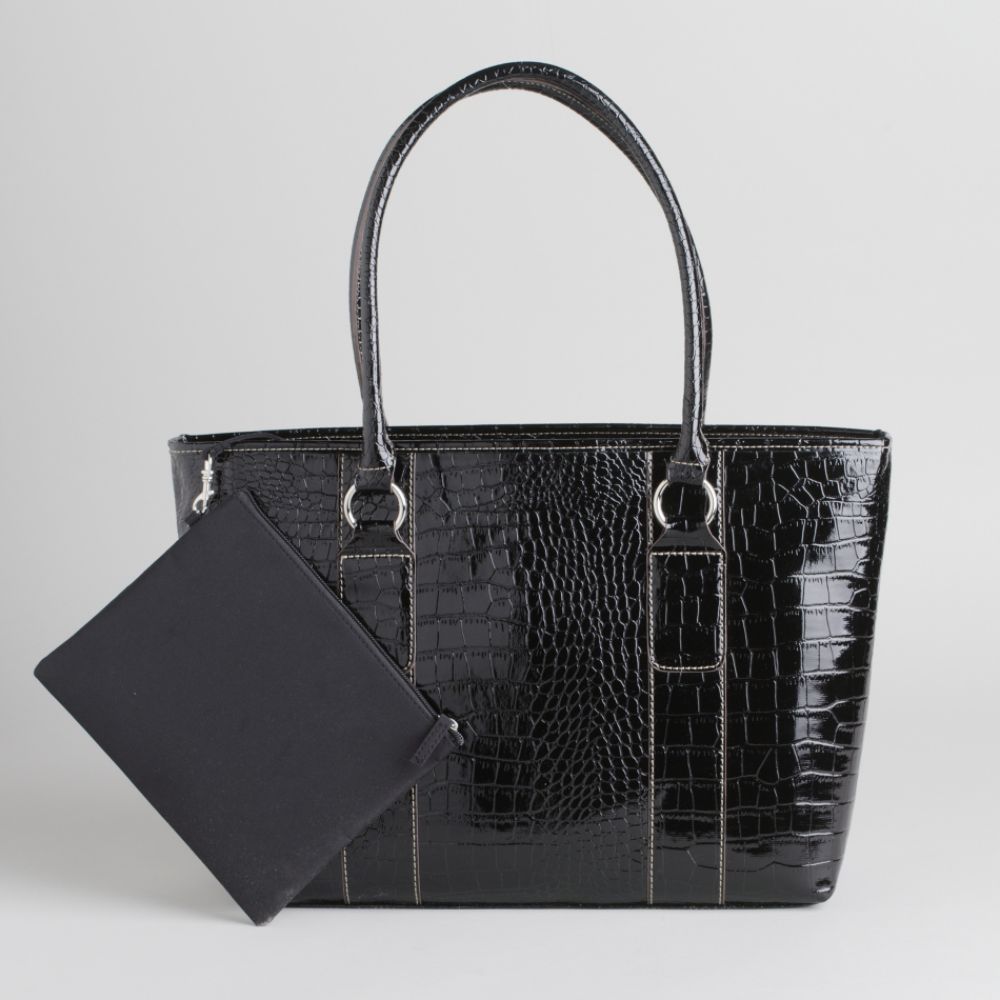 Attention Crocodile Pattern Career Tote Handbag