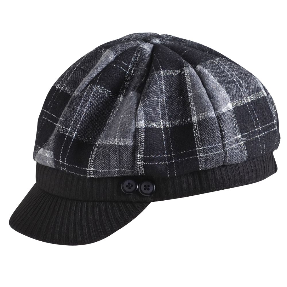 Bongo Women's Plaid Cabbie Hat