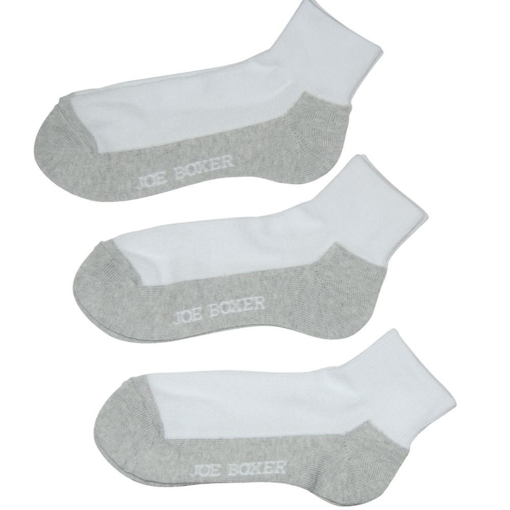 Joe Boxer Boy's Hi Quarter Socks - 3-pack