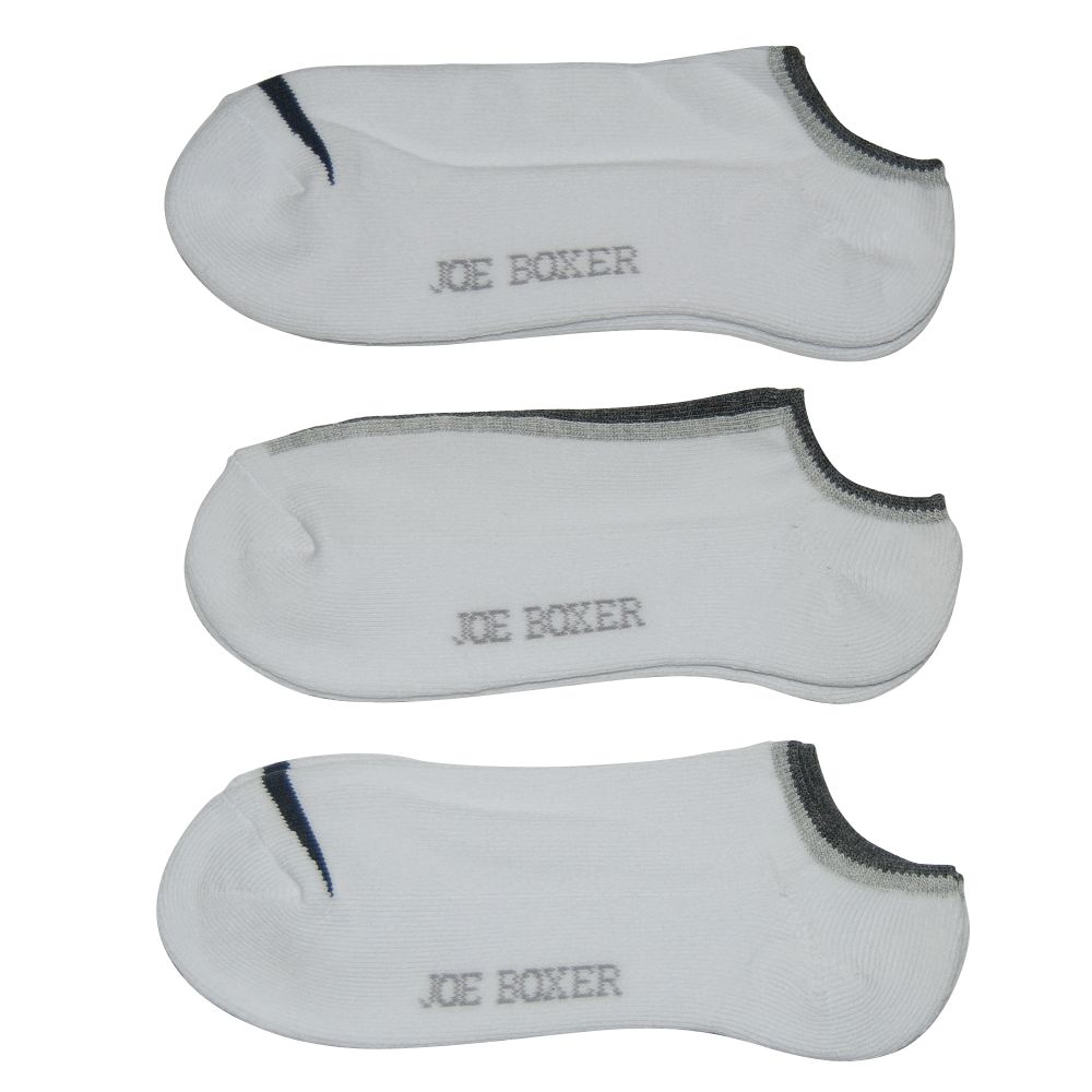Joe Boxer Men's 3 Pack Low Cut Socks - White at Kmart.com