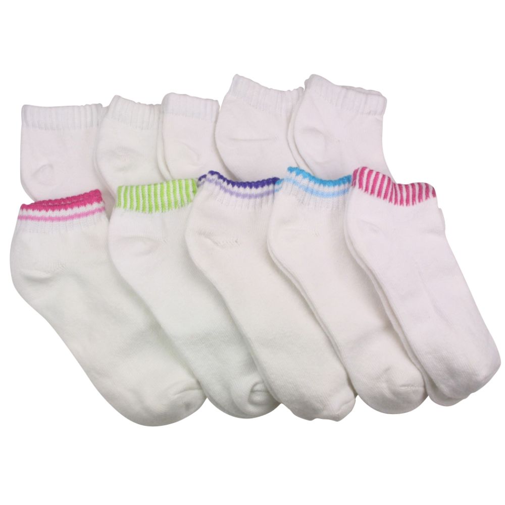 Basic Editions Girl's 10 Pack No Show Socks at Kmart.com